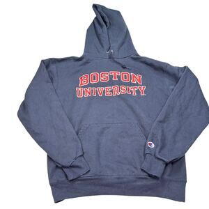 Champion Boston University navy hoodie. Size M. college football, terrier,